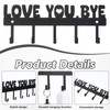 LIQWEI Key Holder Wall Mount, Large 'Love You.Bye' Entryway Organizer