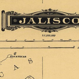 Jalisco Mexico Map from Atlas Mexicano c. 1884 by Antonio Garcia Cubas | Vintage Wall Art, Historical Mexican State Print, Antique Style Cartography Decor, Geographic Educational Poster (24 x 32 inches)