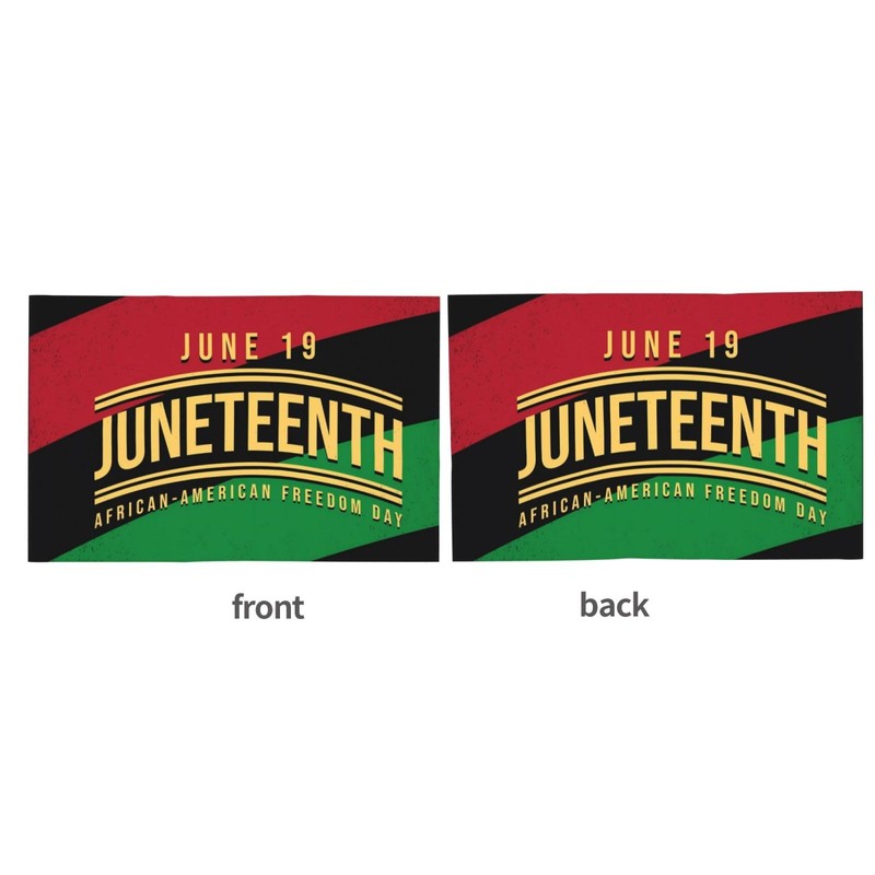 Juneteenth Since 1865 Celebrate Freedom Afican Car Flag Double Sided