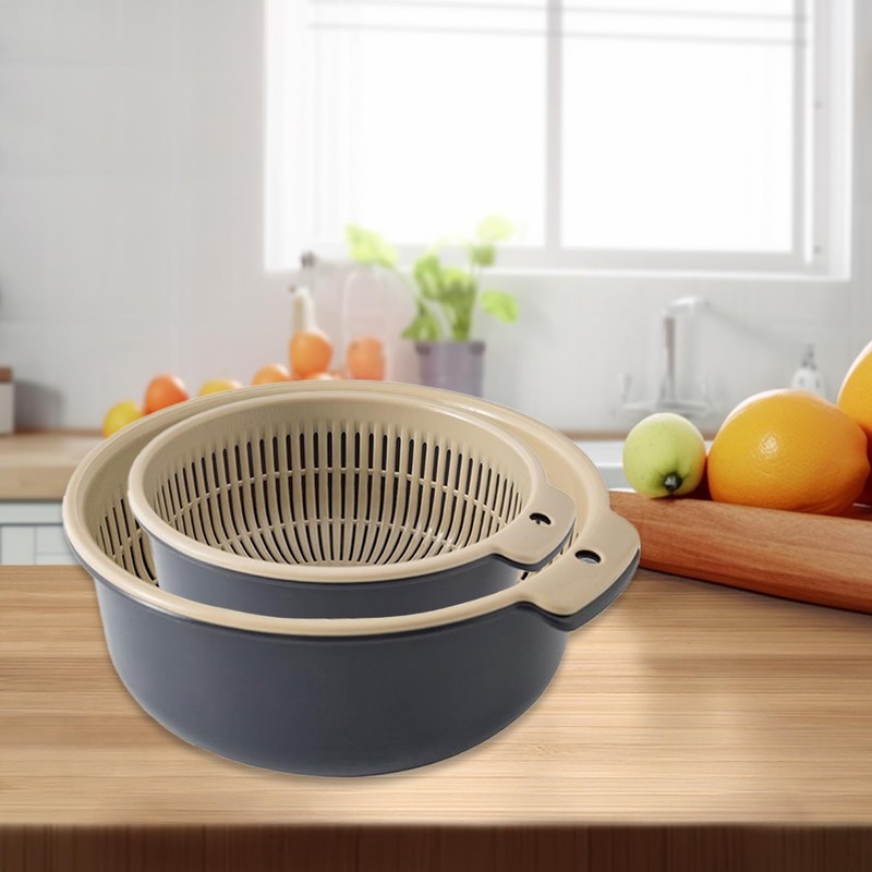 Colander Bowl Set | Fruit and Vegetable Washing Strainer Bowl