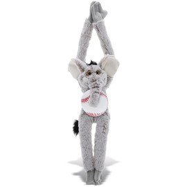 DolliBu Long Arms Elephant Stuffed Animal with Baseball Plush – Soft Huggable Bear, Adorable Playtime Plush Toy, Baseball Plush Doll Animal Toy for Kids and Adults - 21 Inches