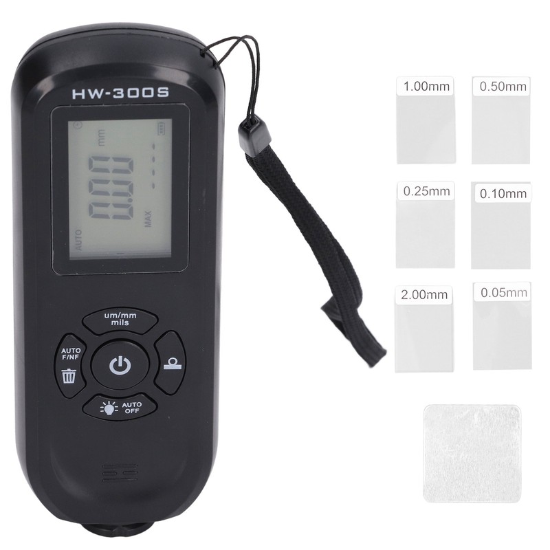 HW‑300S Coating Thickness Gauge Digital Backlight LCD Film Thickness Meter