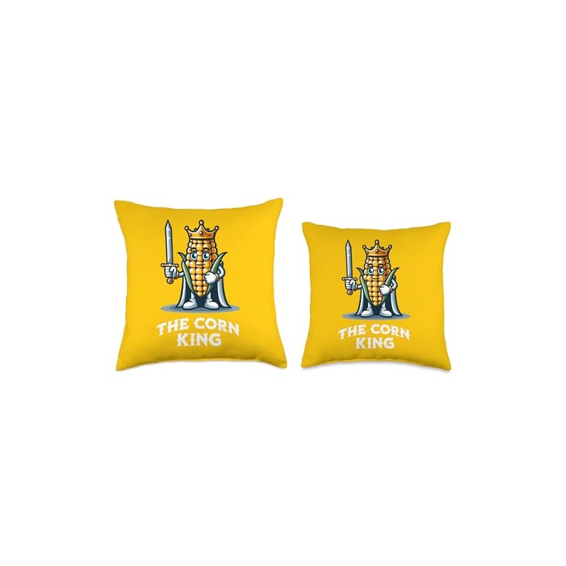 The Corn King Thanksgiving Dinner Side Vegan Vegetable Throw Pillow