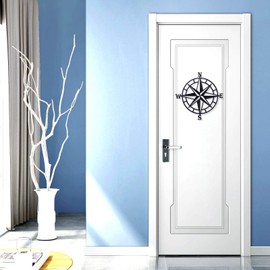 ESTART 17 Inches Metal Decorative Nautical Compass Wall Decor, Living Room Bedroom Office Porch Garden Patio Signs Wall Hanging Art Beach Theme Home Decoration, Large Size