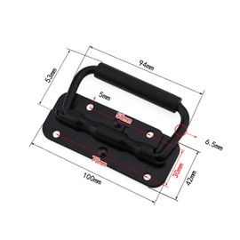 tintoke Pack of 4 Spring-Loaded Box Handles, Folding Handle, Stainless Steel Hardware Boxes, Spring-Loaded Box Handle, 100 mm Carry Handles, Metal Handles, with Spring, for Speaker Boxes, Toolbox,