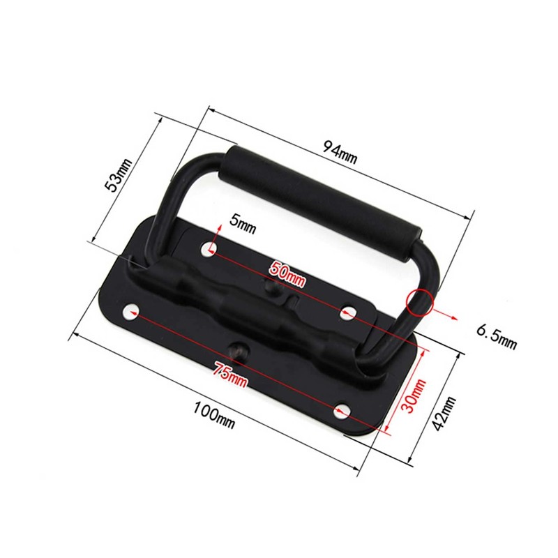 tintoke Pack of 4 Spring-Loaded Box Handles, Folding Handle, Stainless