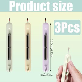 YEWCEP 2 in 1 Needle Threader and Seam Ripper, 3 Pieces Needle Threaders for Hand Sewing, Threading Aid for Needle Eye Hand, for Hand Sewing, Knitting, Crafts, Quilting Accessories