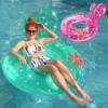 Mermaid Inflatable Swim Ring for Adults: New Water Play Float Dulf2251 Starfish Swim Ring Pink +90 [Adult Size] 20ea