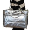 Large Puffer Duffle Bag - Color: Silver