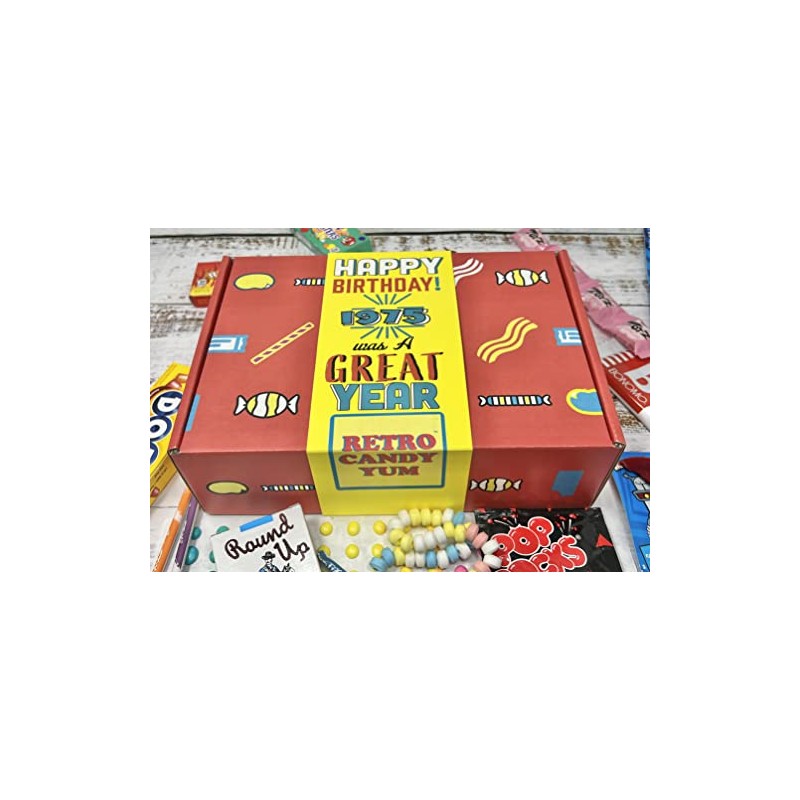 1975 Retro Childhood Candy Gift Box for 50th Birthday 1970s