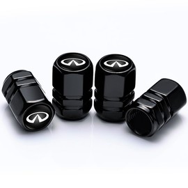 Metal Auto Car Tire Valve Stem Caps Compatible with Infiniti Infinity QX50 Q50 Q70 Q70L Q60 QX30 QX60 QX80 All Models Wheel Cap, Air Valve Caps Styling Decoration Accessories 4pcs