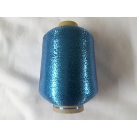 Bobbin Metallic Yarn GP 32.00 Euro/kg Blue 86.000 M/kg Lame Yarn Lurex Yarn 62% Polyester/10% Polyamide/