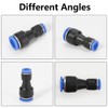 4Pcs Pneumatic Push to Connect Fittings, 12mm to 10mm Straight
