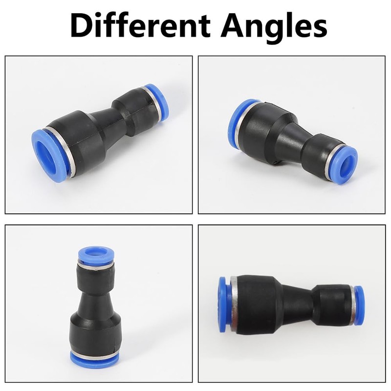 4Pcs Pneumatic Push to Connect Fittings, 12mm to 10mm Straight