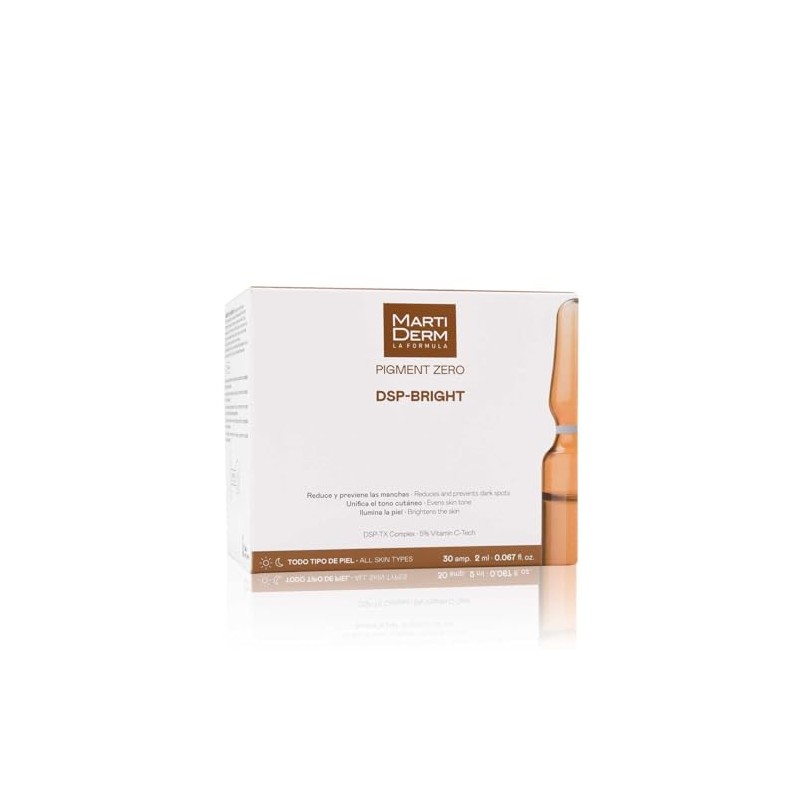MartiDerm Pigment Zero DSP Bright Ampolletas Faciales Despigmentantes. Solucin facial