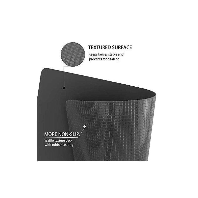 ZVP Flexible Plastic Cutting Board Set Of 5 Gradient Color,