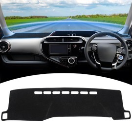 GIMUYA Toyota NHP Aqua 10 Series Dashboard Mat Dashmat AQUA December 2011 - 2021 Interior Custom Parts Accessories Sunburn/Reflection/Scratch/Slip Prevention, Black, 1 Piece Set