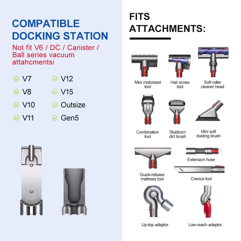 LANMU Accessory Holder Compatible with Dyson V15 V12 V11 V10