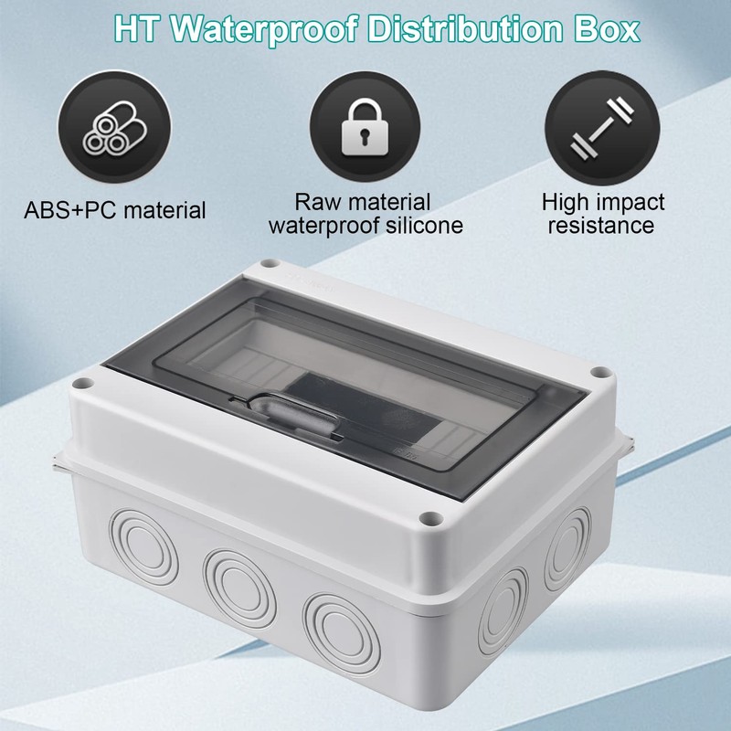 Surface-Mounted Fuse Box, 1 Row, IP65, Surface-Mounted Junction Box with