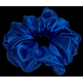 Jumbo XXL Jumbo Women Charmeuse Satin Scrunchie Elastic Hairbands Hair Ties XXL royal - Yellow