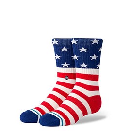 Stance Crew The Fourth St Kids Socks (Large, White)