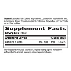 Country Life Biotin 1000 mcg, 100 Tablets