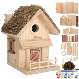 SELENAIRE Bird House Kit – DIY Adults & Kids, 1.5" Entrance, for Bluebirds