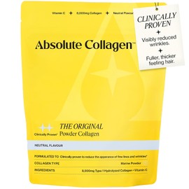 Absolute Collagen Marine Collagen Powder Supplement Pouch 227g (28 Servings) – High-Grade Marine Collagen Peptides + Vitamin C – Boost Skin, Hair & Nails – 36 Calories, UK Made