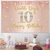 10th Birthday Decorations Girls - Rose Gold Double Digits Banner