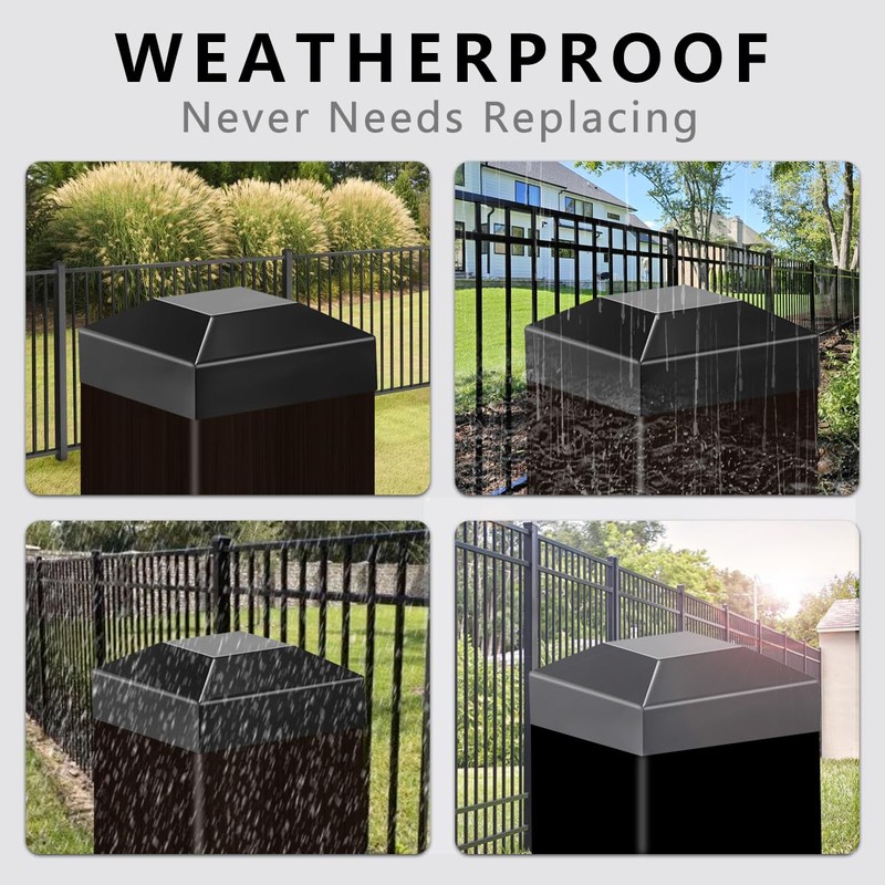 2x2 Aluminum Pyramid Caps - Fits 2" x 2" Metal