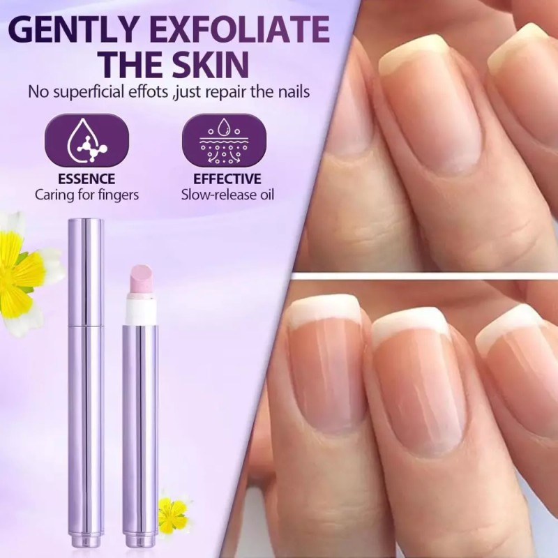 3pcs 3-in-1 네일 케어 펜 세라믹 팁이 있는 큐티클 오일
