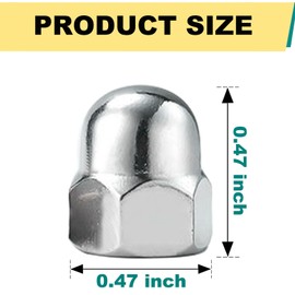 SINGWAYS 4 PCS License Plate Retainer Nuts Compatible with Volvo XC90/ V90/ V60/ S60/ S90 (Screws onto Existing Stud) - Tall Dome License Plate Screw Caps 316 Marine Grade Stainless Steel