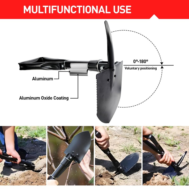 Folding Shovel 58 cm Outdoor German Army Original Folding Shovel