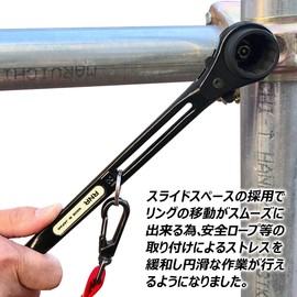 Supertool RNR-1921 Double Ended Ratchet Wrench with Ring, Phosphorescent Plate, Slide Space, Rust Resistant Cationic Electrodeposition Coating