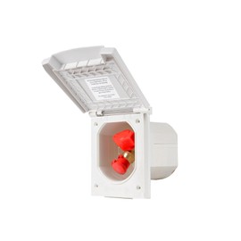 G607 Gas Connection Socket | 30 mbar | Stopcock | White