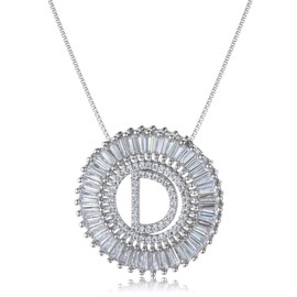 COTTVOTT A-Z Alphabet Pendant Necklaces Charms Women Initial Letter Chain Necklace 4 Colors