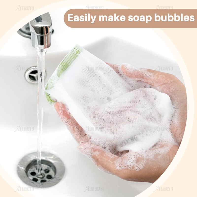 AUEAR, 20 Pack Handmade Soap Exfoliating Mesh Pouch Saver Bag