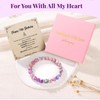VivaJoy Gifts for Wife - Natural Stones Bracelet with Message