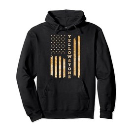 Yellowstone American Flag – USA National Park Pullover Hoodie