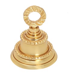 Plain and Embossed Gold Indian Brass Bells Jingle Bells Home Door Décor Crafts Bells Christmas Decor Bells Pet Bells Christmas Craft Bells in Various Size and Set. (Embossed, 1)