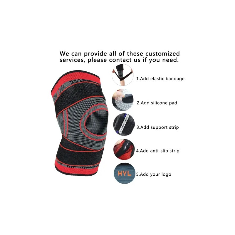Rodillera Estabilizadora Negra Sports Unisex + Parches Dolor Rodillas