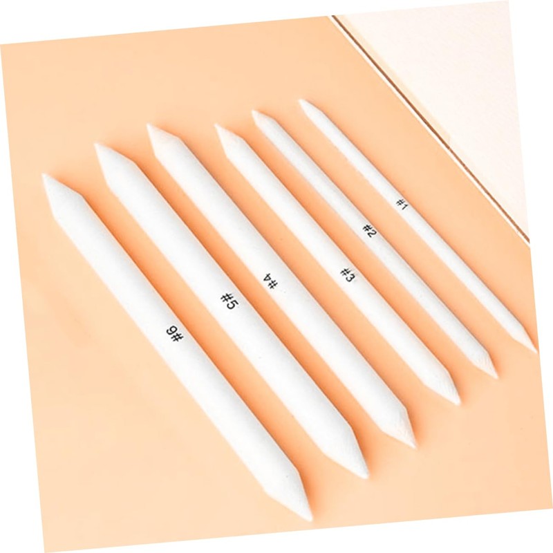 SHOWERORO 6pcs Chalk Pencils Drawing Pencils Highlight Chalk Erasers for