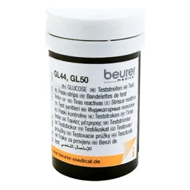 Beurer Tiras Reactivas Para Glucometro  Gl44 De Beurer Color Blanco