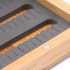 M MAXIMUMCATCH Maxcatch Wood/Bamboo Fly Box Slit Foam Tackle Case