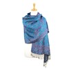 PASKMLNA Chal reversible de cachemira, colores elegantes, #27tq Azul/Morado, L