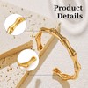 BelleVive 18K Gold Plated Bangles for Women Open Adjustable Thick