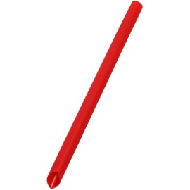 Shibase Industries CO2 Free Straws, Tapioca Drink, 645 Inches (12 mm) x 7.1 inches (18 cm), Straight, Single End, Slanted Tip, No Individual Packaging, 130 Pieces, Red, Commercial Use, Takeout, Events, Parties, Enni, Stalls