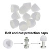 50 Pcs Hex Nut Cover, M5*8 * 9.5 White Bolt