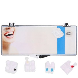 Dental Orthodontic Tooth Ceramic Brackets 022 Slot 345 With Hooks