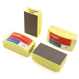 Z-LEAP Diamond Polishing Hand Pads Arc Shape Back for Ceramic Porcelain Tile Glass Jade Stone Granite Marble Concrete Grit 400 4Pcs